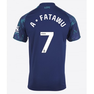 Moški Nogometni dresi Leicester City Issahaku Fatawu #7 Gostujoči 2025-26 Kratek Rokav Moški Nogometni dresi Leicester City Issahaku Fatawu #7 Gostujoči 2025-26 Kratek Rokav
